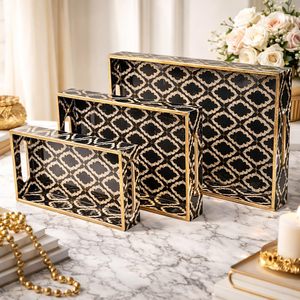 Kitchen Organizer Mango Wooden Rectangular <b>Tray</b> Printed Wooden Serving <b>Tray</b> <b>for</b> Home <b>Decor</b> and Kitchenware At Lowest Price - Product Image 2