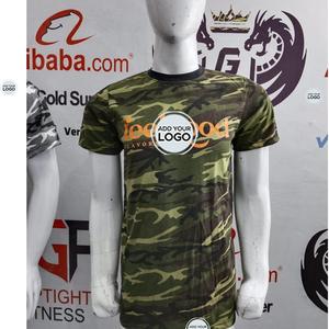 Camisetas de Manga Corta para Hombre, Estampado de Camuflaje, 100% Algodón Peinado Anillado, Venta al Por Mayor - Product Image 1
