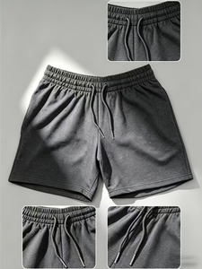 Shorts de sport en molleton pour homme – Tissu doux, taille ajustable, décontracté, pour la course, l'entraînement, le quotidien, confortable avec poches - Product Image 3