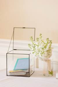 Rectangular Glass Storage Box With Metal Frame For Jewelry Organizers And Decorative Use - Product Image 2