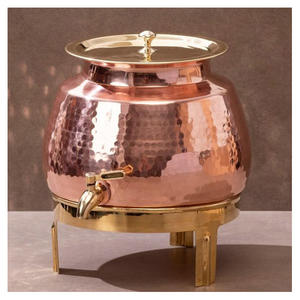 Premium Polished Copper Water <b>Cooler</b> with Leakproof Tap for Upscale Home and Restaurant Use - Product Image 1