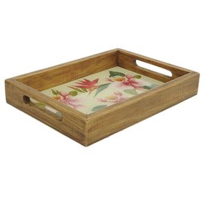 Modern Style Design Mango Wood Enamel Print Tray Decorative Trays Wood serving Tray Enamel Printing Tray at very <b>low</b> Price - Product Image 5