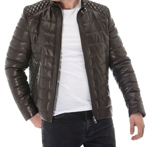 Nouvel arrivage de vestes en cuir à col montant pour hommes de qualité supérieure 100% matériau en toile respirante - Product Image 1