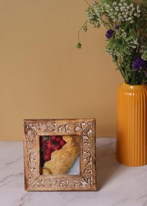 Floral Square Wooden <b>Frame</b>| Solid Wood Picture <b>Frame</b> for Table Decor, <b>Wall</b> Decor, Office Decor & Home Décor - Product Image 3
