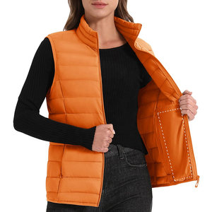 Chaleco Acolchado Ligero Personalizado al por Mayor OEM/ODM con Cuello Alto y Sin Mangas para Mujer - Product Image 4
