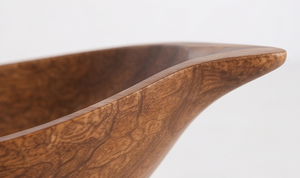 Walnut Stained <b>Mango</b> <b>Wood</b> Serving <b>Bowl</b> Wooden Salad <b>Bowl</b> with Organic Teardrop Shape and Smooth Rim Finish - Product Image 4