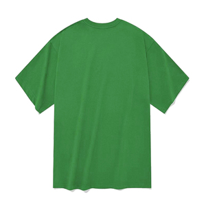 Camiseta de Manga Corta con Cuello Redondo para Hombre, Color Verde, Corte Regular, 100% Algodón, Lisa, Informal, de Color Sólido, Tejido de Punto Jersey, Último Diseño OEM ODM - Product Image 1