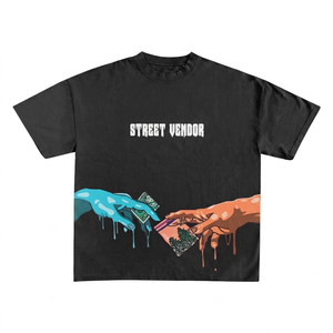 T-shirt en coton 100% pour homme, coupe ample, imprimé, coton premium 240 GSM, blanc, impression graphique, streetwear, logo personnalisé imprimé à l'écran - Product Image 3