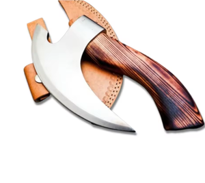 Couteau à pizza LEGACY BLADES en acier Damas, design personnalisé, manche en bois antidérapant, lame tranchante, durable, lavage à la main uniquement - Product Image 1