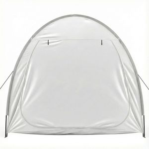 Tenda/Capanno per Biciclette Grigio Chiaro 6.8x2.6FT con Telaio in Fibra di Vetro e Tessuto Oxford 210D PU Argentato - Product Image 4