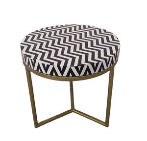 Table d'appoint de canapé en fer moderne couleur or dessus en marbre Table ronde de salon moderne de qualité supérieure - Product Image 1