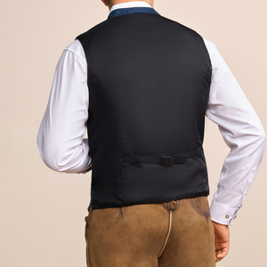 Gilet de style bavarois allemand pour l'Oktoberfest, en tissu jean, nouveau modèle 2026 (Gilet Trachten) - Product Image 4