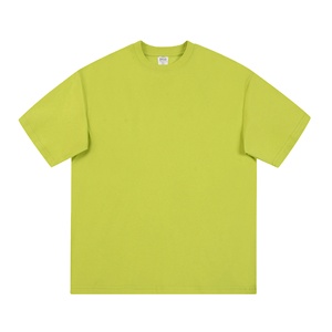 100% coton 240gsm écologique flanelle tissu surdimensionné recadrée demi manches décontracté Boxy Fit T-Shirt pour hommes DTG imprimé - Product Image 4