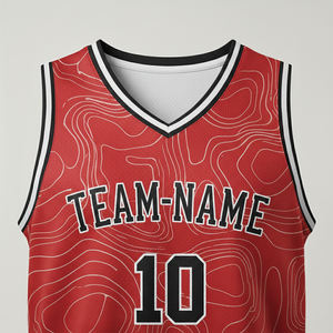 เสื้อบาสเก็ตบอลแบบมีหมายเลขและโลโก้สไตล์อเมริกัน ผ้าโพลีเอสเตอร์ 100% ระบายอากาศได้ดี แห้งเร็ว ขายดี - Product Image 1