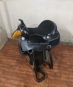 Herramientas manuales de cuero Real Western Pleasure Trail Riding Horse Saddle Antique Western Barrel Racing Saddle con personalización - Product Image 2