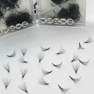 ขนตาปลอมแบบพัดสำเร็จรูป 10D-20D สีดำด้านนุ่ม CC/DD/M/LD Curl Mega ขายส่งจากโรงงาน - Product Image 5