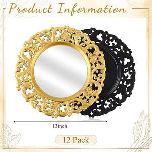 Assiette de présentation à bord perlé, décorative haut de gamme pour mariages et événements festifs - Product Image 2