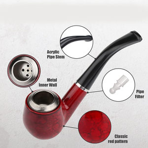 Pipe à fumer en métal de haute qualité, portable, résistante à la chaleur, design compact, facile à nettoyer, pour le tabac - Product Image 4