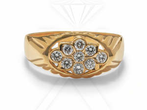 Anillo de compromiso profesional de nuevo diseño para mujer, chapado en oro de 18 quilates, moissanita Original, cuatro piedras y corte ovalado, ocasión de boda - Product Image 6