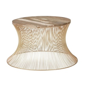 Mesa de centro con Base de hierro y Metal para decoración de sala de estar, mesa de centro superior de madera excepcional para decoración de jardín y hogar - Product Image 2