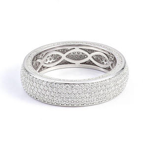 Anillo de Hombre Popular con Incrustaciones de Diamantes Moissanite, Anillo de Compromiso y Boda de Plata de Ley 925 - Product Image 2