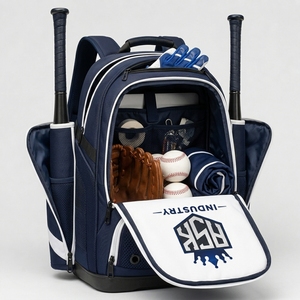 Bolsa de béisbol con tela resistente, amplio espacio de almacenamiento, múltiples compartimentos, correas ajustables y diseño cómodo para jugadores. - Product Image 3