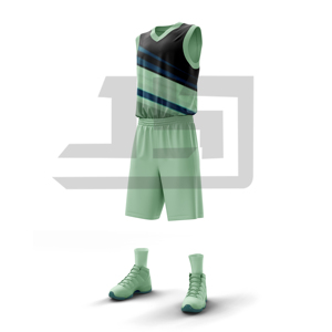 Ensemble d'uniformes de basketball personnalisés, respirants, sans manches, imprimés par sublimation, avec maillot léger en mesh et shorts pour clubs sportifs - Product Image 3