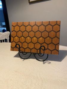Fresh Arrival End Grain Honeycomb Cutting <b>Board</b>, Teak Acacia Wood, Handmade Kitchen Prep <b>Tool</b> Chopping <b>Board</b> - Product Image 6