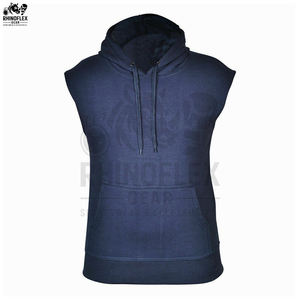 Service OEM, débardeur à capuche en coton de haute qualité pour hommes, vêtements décontractés, débardeur de fitness pour hommes, débardeur à capuche grande taille - Product Image 5