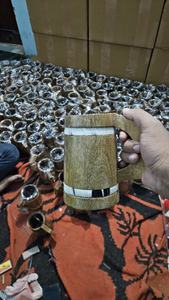 Taza de Madera Clásica Hecha a Mano Personalizada para el Hogar, Oficina u Hotel, Taza de Cerveza de Madera, Taza de Té con la Mejor Calidad, Mayorista de la India - Product Image 3