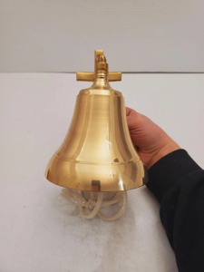 Elegant Brass <b>Bell</b> Handmade Well <b>Bell</b> Premium Brass <b>Bell</b> Nautical Style for Home Garden Temple Outdoor Door and Gift Decoration - Product Image 3