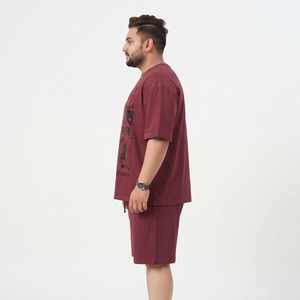 Men's Premium Printing T-Shirt Shorts Co-Ord <b>Set</b> 100%Cotton Breathable Summer Wear Oversize Loose Fit Two Piece Tee <b>Set</b> Men - Product Image 3