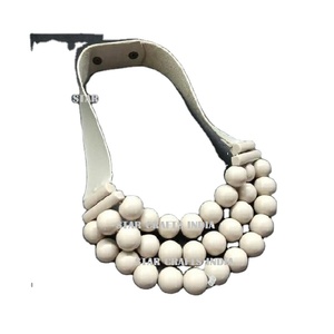 Ethnic Vintage Wedding <b>Necklace</b> Leather Cord Resin Pendant High Quality <b>Statement</b> Accessories Women Decorative Jewelry - Product Image 1