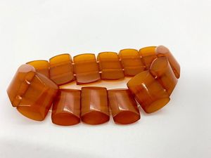 Pulseras de Resina Bohemia, Modernas y Atractivas, con Cuentas de Tubo Elástico de Lucite, Extensibles, en Capas, Gruesas - Product Image 4