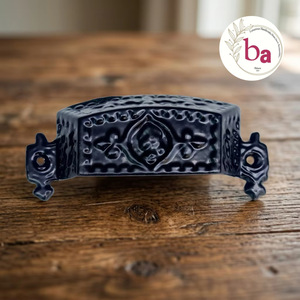 Tirador de Mueble de Hierro Fundido Industrial Tradicional Ba, Negro, Duradero, para Hogar, Oficina, Cómoda, Almacén, Villa - Product Image 1