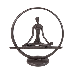 Figura Decorativa de Metal al por Mayor con Postura de Yoga, Estatua Abstracta de Metal para Meditación, Decoración de Mesa, Artesanía para el Hogar y el Estudio - Product Image 1