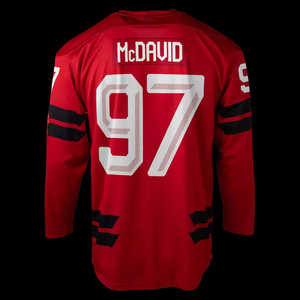 Maillot de hockey sur glace personnalisé, impression numérique, anti-bactérien, manches courtes, pull-over, uniforme d'équipe, service OEM, 100% polyester, motif Argyle - Product Image 5