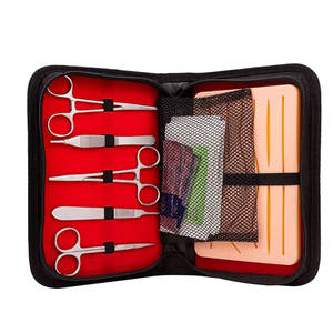 Kit complet de suture orthopédique électrique avec instruments en acier inoxydable pour étudiants en médecine et en médecine vétérinaire, silicone réaliste - Product Image 1