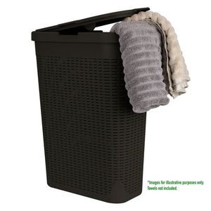 Cesto per Bucato Sottile da 40 Litri con Manici Ritagliati e Coperchio, Soluzione Pratica per lo Stoccaggio - Product Image 6