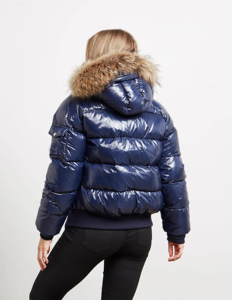 Veste matelassée blanche personnalisée pour femme avec capuche en fausse fourrure, manteau d'hiver chaud, veste à capuche tendance, nouvelle collection stylée - Product Image 6