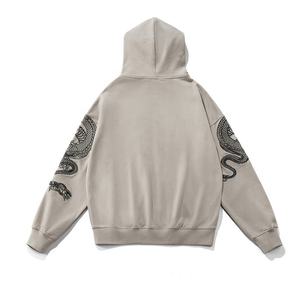 Sweat à capuche unisexe personnalisé, imperméable, écologique, avec broderie et logo personnalisé, style pull-over - Product Image 2