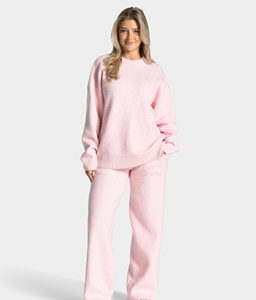 Pantalones Deportivos de Felpa de Algodón para Mujer, con Logotipo Personalizado, Lisos, de Corte Recto, Anchos y Holgados, para Otoño, Deportes y Gimnasio - Product Image 3