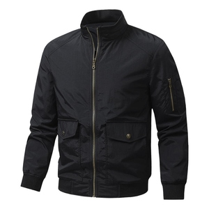 Men's High Quality Bomber <b>Jacket</b> Windproof Waterproof Collar Multi-Pocket Zipper Closure Front Logo Breathable Canvas Winter - Product Image 3