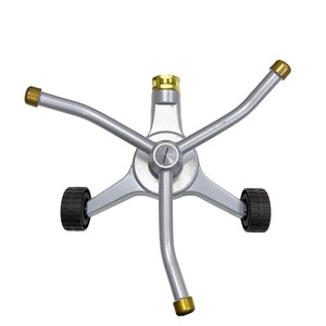 Hallgrand 3-Arm Rotating Metal <b>Garden</b> <b>Sprinkler</b> Wheel Base with 2-Year Warranty <b>for</b> Efficient Lawn Irrigation - Product Image 6