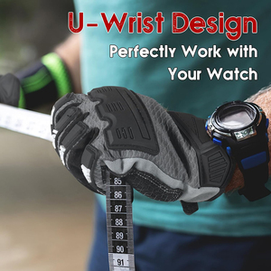 Guantes de Trabajo Mecánicos de Cuero Personalizados de Alta Calidad, Agarre Extra, Unisex, Dedos Completos, Guantes de Seguridad para Mecánicos - Product Image 3