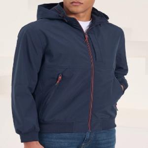 Blouson Bomber en Toile à Capuche Couleur Unie Grande Taille pour Hommes, Manteau d'Hiver Vintage avec Logo Avant pour Adolescents, Chaud et Tendance pour l'Extérieur - Product Image 4