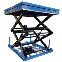 500Kg 1M 2M 3M ciseaux électriques hydrauliques soulevant la grande plate-forme de table avec des roues