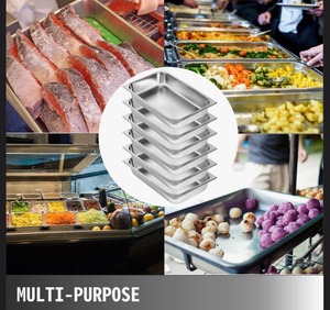 ชุดถาดอุ่นอาหารสแตนเลสทรงสี่เหลี่ยมผืนผ้า 6 ชิ้น สำหรับจัดเลี้ยงบุฟเฟ่ต์ ราคาดีที่สุด - Product Image 6