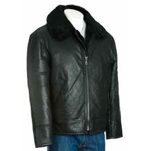 Solid Color <b>Men</b> <b>Jacket</b> in Genuine Leather with Zip Closure Wholesale Price Real Leather Made <b>Men</b> <b>Jacket</b> for Apparel - Product Image 1