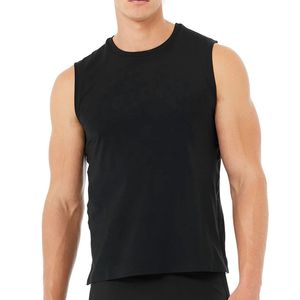 <b>Men</b> <b>White</b> Sleeveless <b>Vest</b> Crew Neck Solid Color Breathable Regular Fit Tank Top All Seasons Apparel - Product Image 1